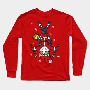 Unicorn Santa Skiing Christmas Long Sleeve T-Shirt